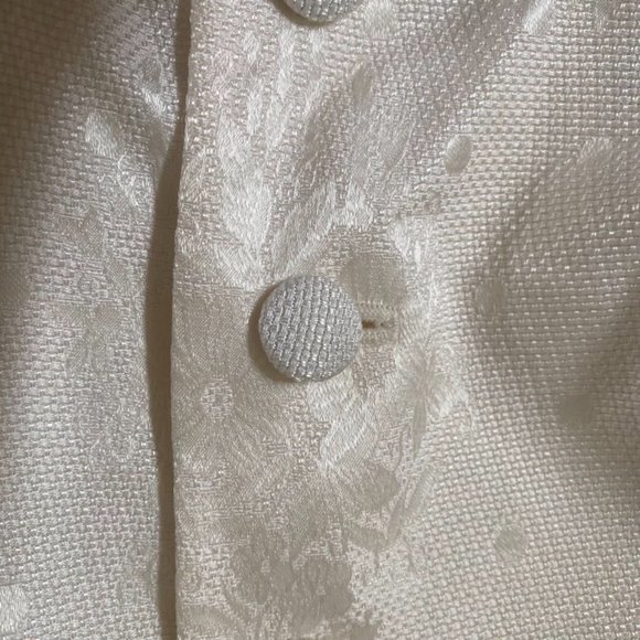 Vintage Escada by Margaretha Ley damask Tuxedo Vest Ivory size 38EU 6-8 US - Picture 8 of 12